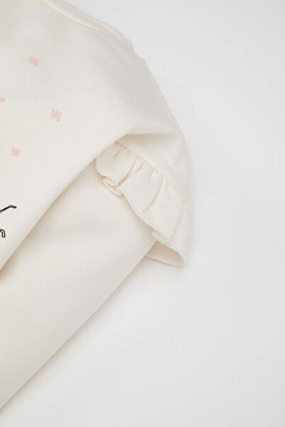 DeFacto Kız Bebek 2li Takım Yılbaşı Temalı Uzun Kollu Üst Beli Lastikli Alt D6516A524WN