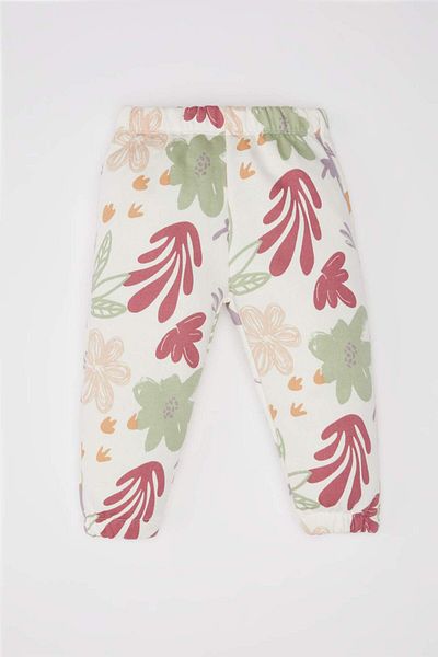 DeFacto Baby Girl 2 Piece Set Floral Crew Neck Sweatshirt Elastic Waist Bottom D5167A524Wn