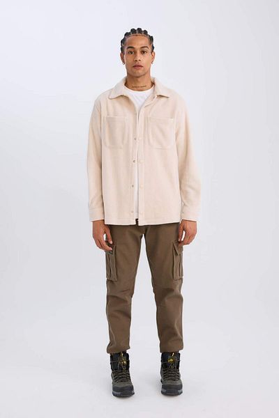 DeFacto Relax Fit Fleece Long Sleeve Shirt A4782Ax24Wn
