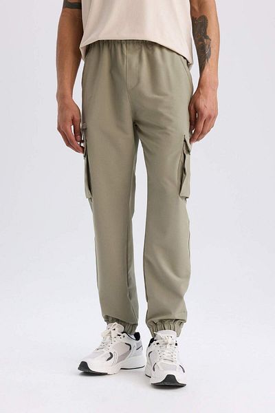 DeFacto Pantaloni de sport DeFactoFit Sportsman Jogger Slim Fit Slim Fit țesut cu buzunare cargo Standard D3884AX24W