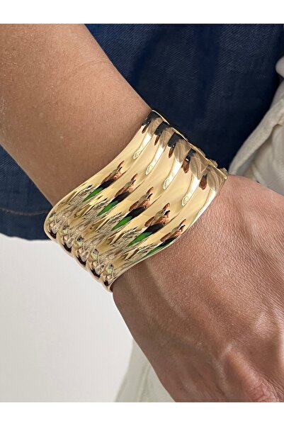 COCOSH TAKI Gold renk S model çoklu modern tasarım kelepçe bileklik