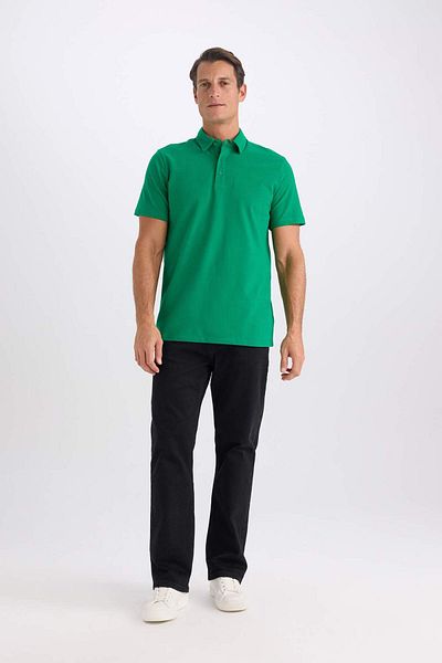 DeFacto 100% bumbac, croiala normala, guler polo, maneca scurta, tricou simplu de baza E2348AX24AU