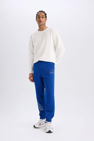 DeFacto Pantaloni de sport groși DeFactoFit NBA Golden State Warriors, cu talie standard, cu șireturi, cu buzunare D32