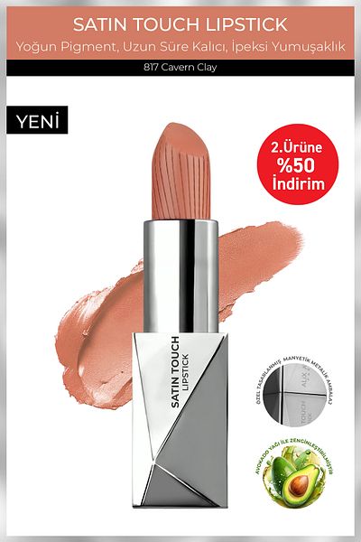 Alix Avien Semi Matte Lipstick - Satin Touch Lipstick 817 Cavern Clay Long Lasting Moisturizing Smooth Effect