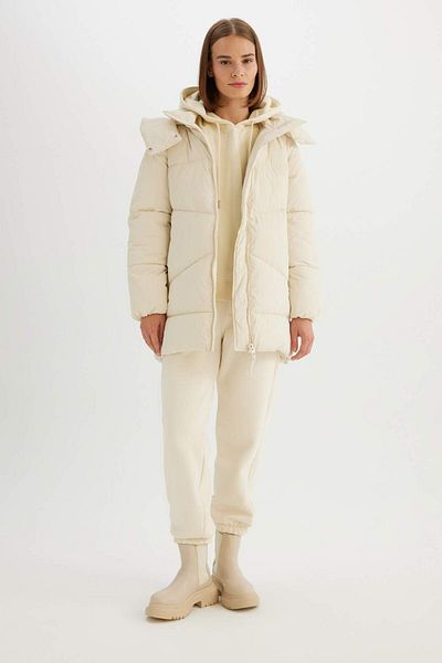 DeFacto Wasserabweisender, aufblasbarer Parka mit Kapuze und Reißverschluss – mit Taschen C9372AX24WN