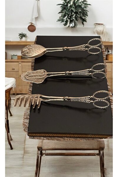 LeesHome Silver Serve - Set of 3 Tongs: Salad, Cake, Pasta