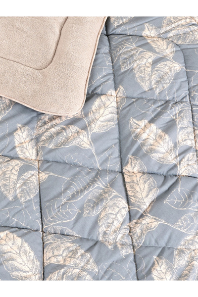 Sudem Home Collection Single Double Sided Luxury Welsoft Elite Quilt Soft Fleece Quilt and Pillow Case Arina Beige