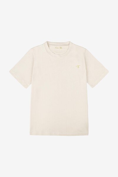 birizmoda Μπλουζάκι Basic με στάμπα από 100% βαμβάκι-μπεζ