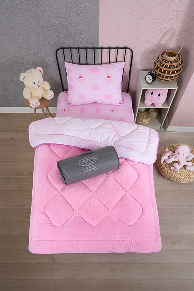 Sudemhome Cuvertură dublă de lux Welsoft Elite, cu o singură față, pilota moale din lână și fată de pernă Princess Pink