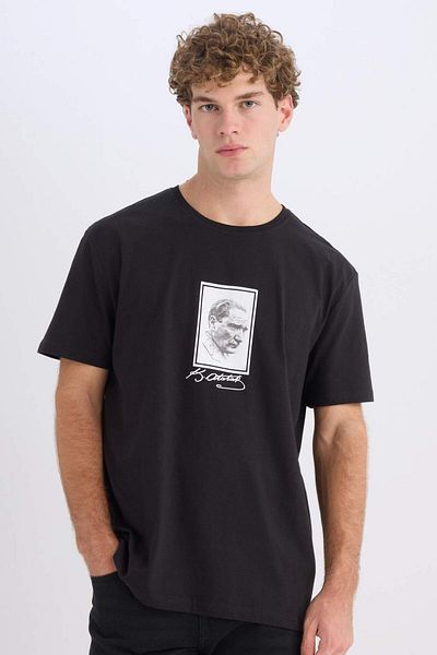 DeFacto Regular Fit Crew Neck Printed Short Sleeve T-Shirt 3204462