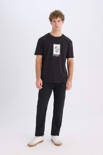 DeFacto Regular Fit Crew Neck Printed Short Sleeve T-Shirt 3204462