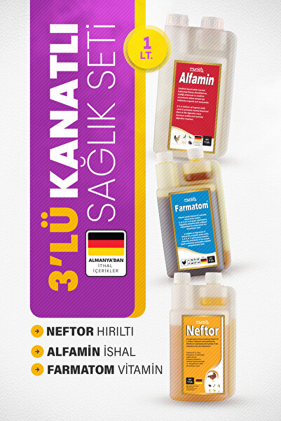 Munich Vet 3'lü 1 Litre Set Farmatom 1 Litre Alfamin 1 Litre - Neftor 1 Liftre