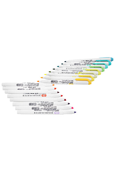 Wexta 25'li Çift Taraflı Highlighter Pastel Renk Fosforlu Kalem Seti