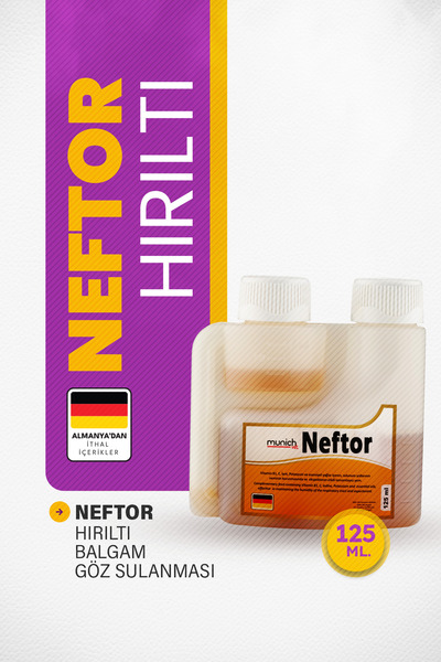 Munich Vet Kuşlar Için Neftor Hırıltı Ve Nefes Ürünü 125 Ml