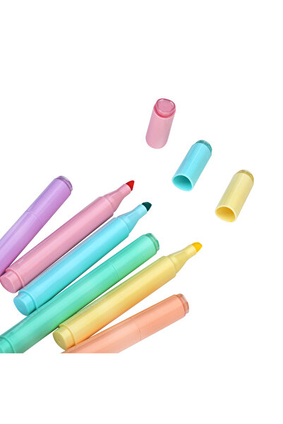 Wexta 6'lı Highlighter Pastel Renk Fosforlu Kalem Seti