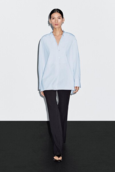 Massimo Dutti Hakim yaka ve önlüklü gömlek