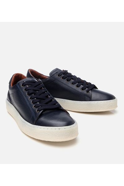 Hotiç Men's Leather Navy Blue Sports Shoes