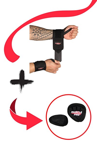MUSCLE PRO Grip Pad and Wrap Bracelet