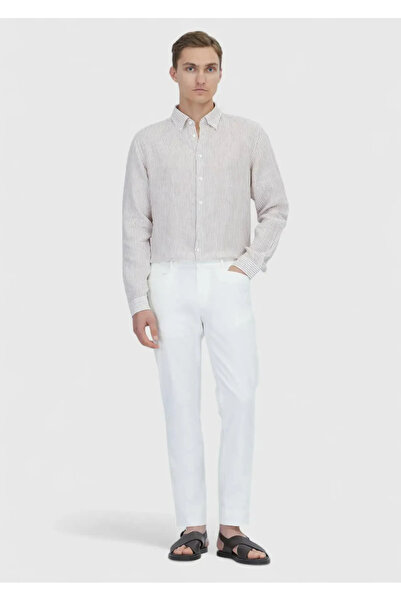 Ramsey Казуальна сорочка з 100% льону, з смугастим візерунком