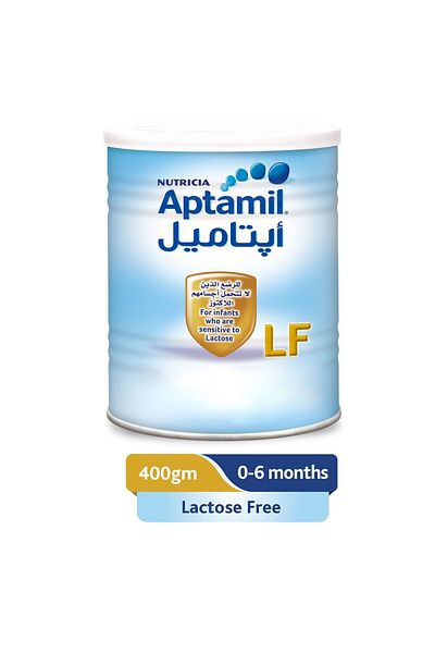 Aptamil Lactose Free Milk Formula From 0-6 Months 400 g Gentle Nutrition for Lactose-Intolerant Newborns