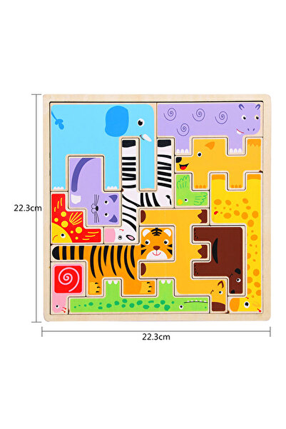fun zone مكعبات حيوانات خشبية تعليمية من الأسطورة