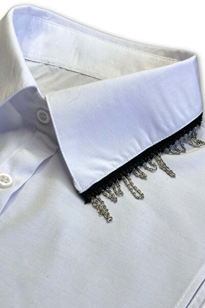 mirach Kette Wei er Hemdkragen L-XL