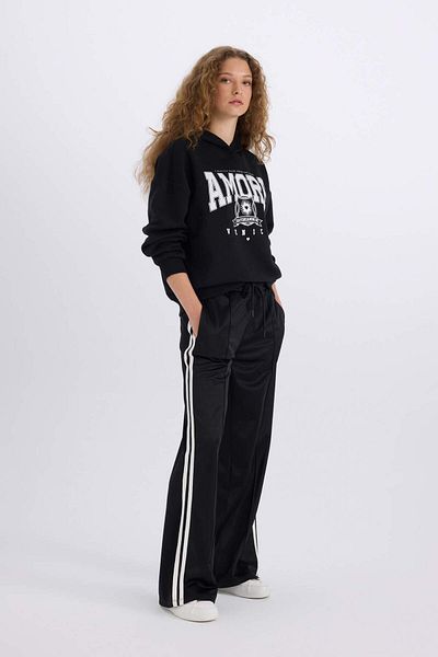 DeFacto Wide Leg Wide Leg Elastic Waist Long Length Sweatpants with Pockets D9899Ax24Wn