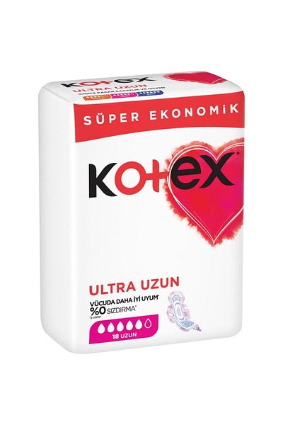 Kotex فوط صحية فائقة الامتصاص طويلة جدًا 18 قطعة