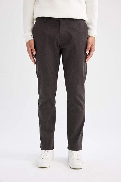 DeFacto Pantaloni chino Regular Fit Normal Cut Cu buzunare Pantaloni drepți D1050AX24WN