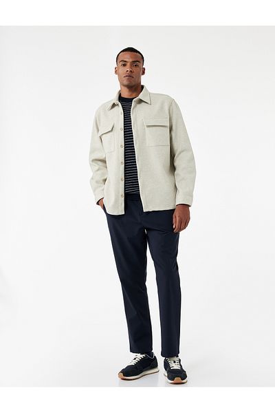 Koton Еластични Slim Fit панталони с връзки на талията и копчета