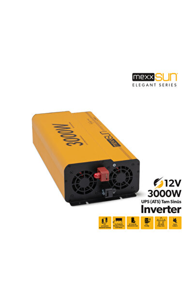 MEXXSUN Tam Sinus Ups (Remote Ekran) 12V 3000W İnverter