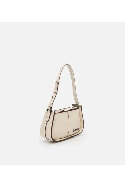 Hotiç Women's Leather Ecru Adjustable Strap Mini Bag