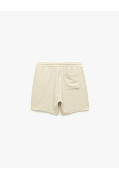 Koton Relaxed Cut Pocket Detailed Cotton Lace-Up Shorts