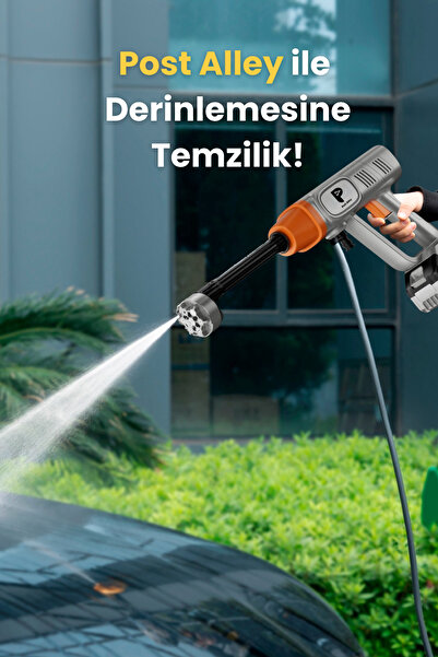 post alley Çift Bataryalı 37.500 mAh Çantalı Şarjlı Basınçlı Yıkama Makinesi