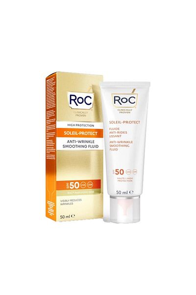 Roc كريم الشمس السائل المضاد للتجاعيد من سوليل بروتكت 50 فاكتور 50 مل