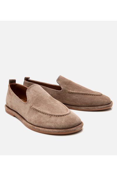 Hotiç Loafer de zi cu zi din piele de căprioară de damă bej