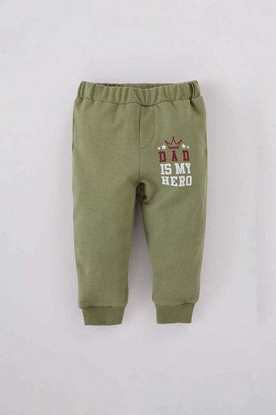 DeFacto Baby Boy 2-Piece Set Crew Neck Printed Sweatshirt Elastic Waist Bottom D6768A524Wn