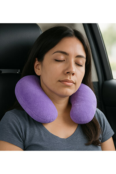Pababo Pabtex U Pillow Shaped Plush Neck Support Comfortable Sleeping Experience