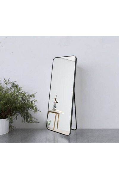 Al Saada Home Limited Quantity Floor Mirror - Black - 62×167