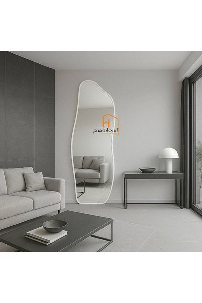 Al Saada Home Limited Quantity Mirror Stand - White -160*70