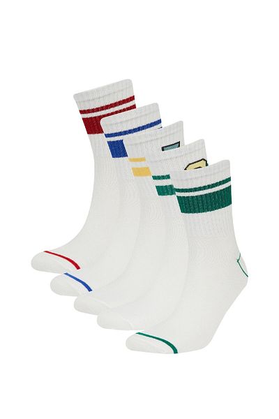 DeFacto Șosete confortabile pentru bărbați din bumbac, 5 piese, elastic C6731AXNS