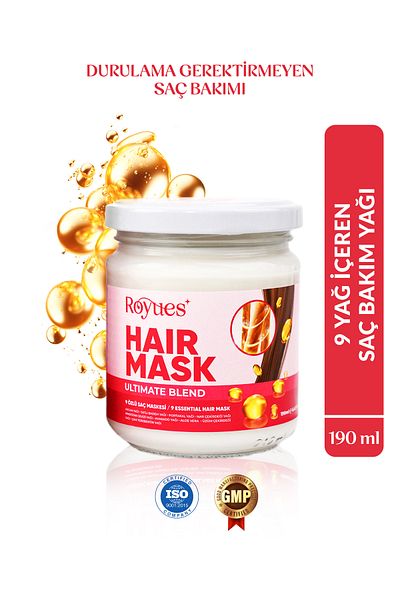 Royues Moisturizing Hair Care Mask for Dry and Damaged Hair 190 ml - Moisture Hair Mask