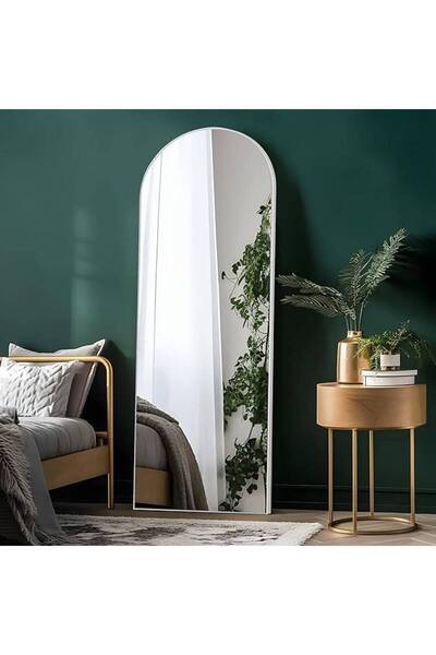 Al Saada Home Floor Mirror Silver Frame 60-165 cm