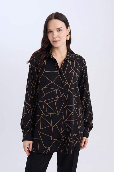 DeFacto Regular Fit Bow Collar Belmando Long Sleeve Shirt D5946Ax24Wn