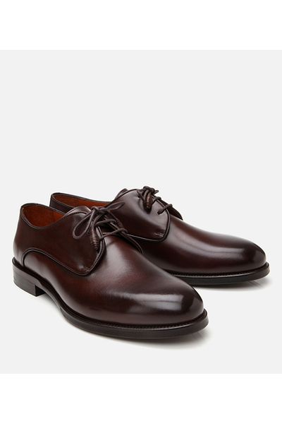 Hotiç Men's Leather Brown Classic Shoes