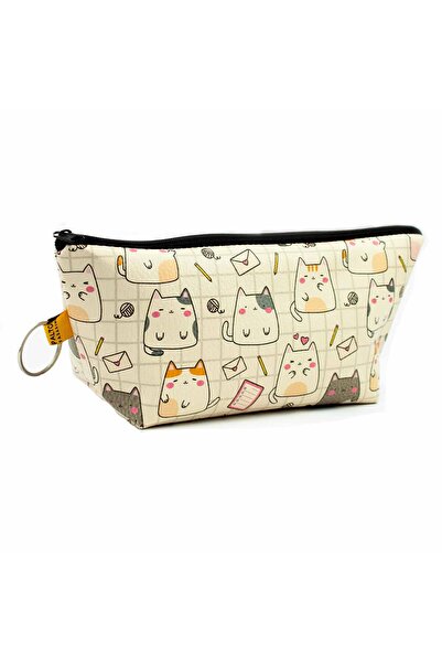 PALTO TASARIM حقيبة مكياج بتصميم Tontik Cats - حقيبة مستحضرات تجميل لتنظيم ال...