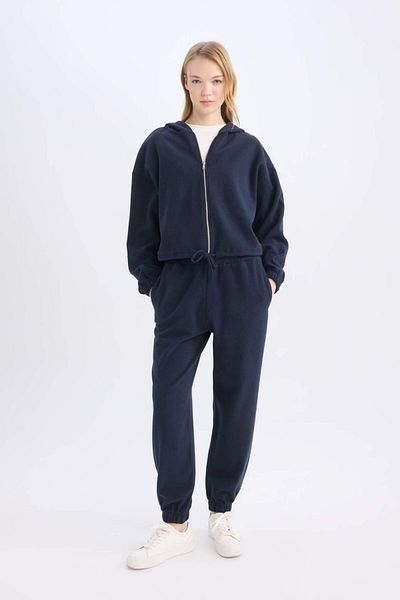 DeFacto Hanorac de bază cu glugă și fermoar Coool Loose Fit E1464AX24WN