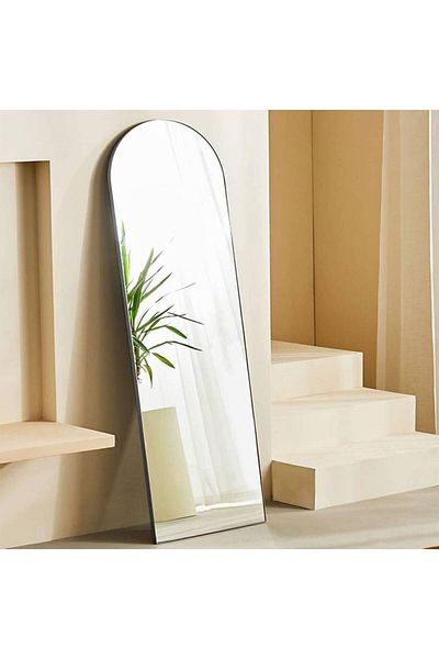 Al Saada Home Floor Mirror Black Frame 60-165 cm