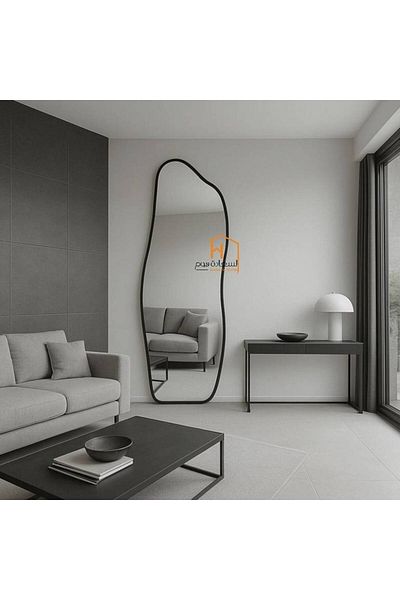 Al Saada Home Limited Quantity Stand Mirror - Black - 160x70