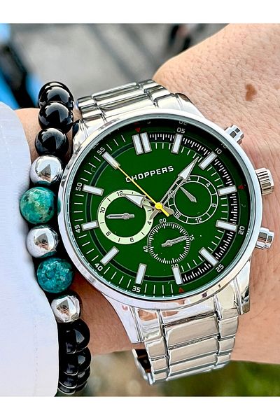 Choppers New Season Metal Cord Men's Wrist Watch + Bracelet Gift